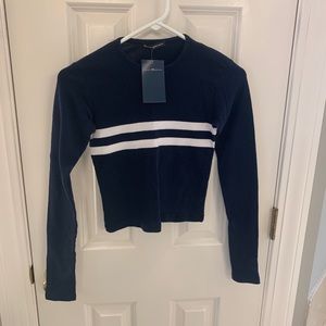 NWT Brandy Melville striped navy top (one size)